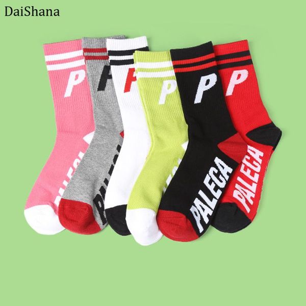 

daishana funny print p casual crew harajuku sock hip hop trendy cotton hosiery skateboard streetwear socks, Black;white