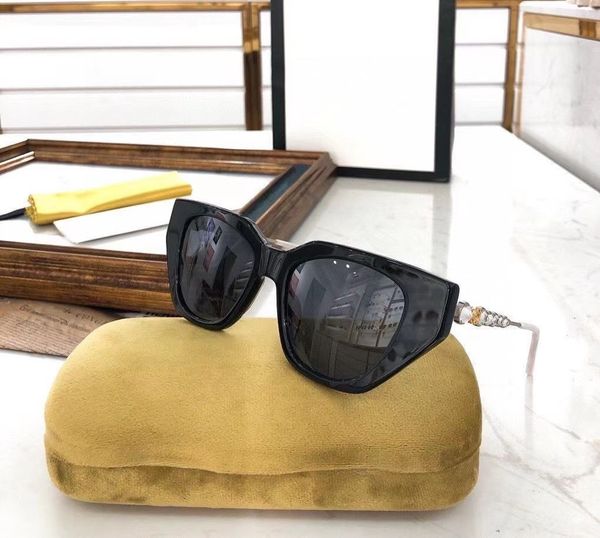 

luxury 0641 sunglasses for women designer fashion cat frame uv protection lens popular summer style sunglasses come with g mspi, White;black
