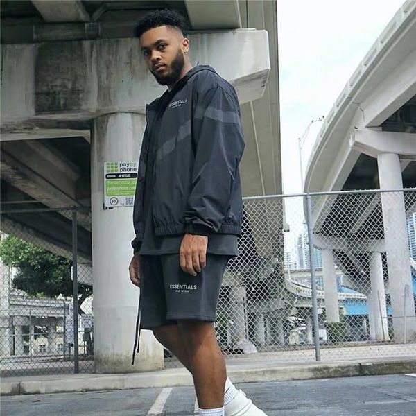 

fog fear of god essentials mens jacket casual jacket hip hop street wear for men and women, Black;brown