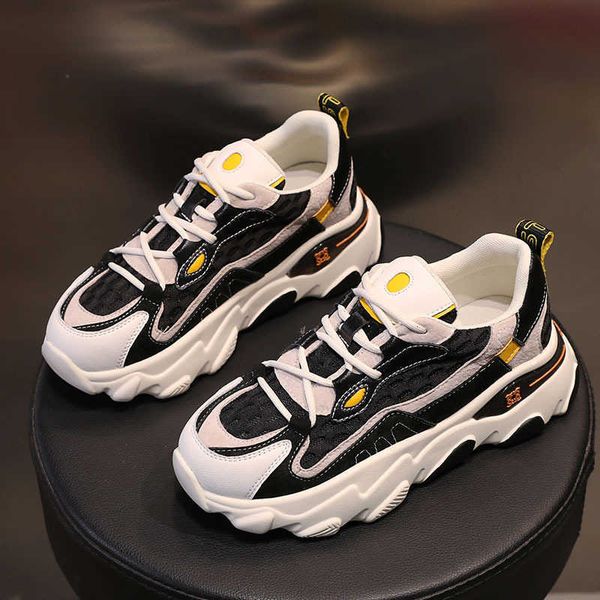 

inner heightening daddy shoes women's fashion 2021 summer 5cm thick bottom shows thin feet small muffin sports