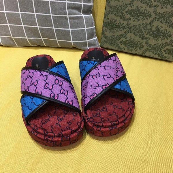 

women designer 2021 slippers print cross sandals summer outdoor peep toe casual slipper letter stylist shoes eur34-eur40 slippers cj, Black