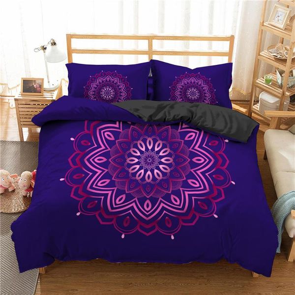 

bedding sets bohemian mandala set 2/3pcs single twin  king size comforter duvet quilt cover and pillowcase 3d soft bedclothes