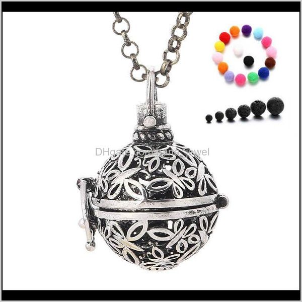 

diffuser necklaces butterfly shape essential oils aromatherapy diffuser locket necklace lava stone beads with 24 inches chain ffrnl m2fuo, Silver