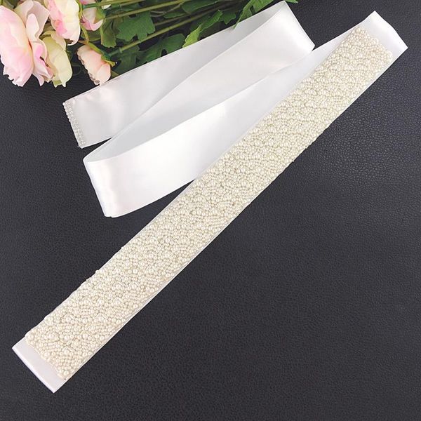 

wedding sashes trixy s20 elegant pearls belt beaded bridal belts sash dress, White