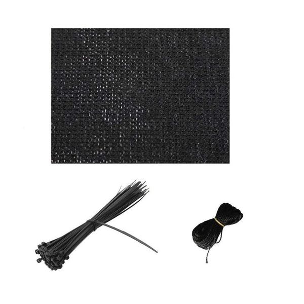 

shade balcony cover privacy screen 3'x16.4' black uv protection garden shield antisliding net #y