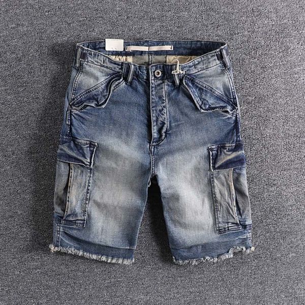 

2021 new arrival summer youth overalls european and american foreign trade men's jeans short trouser cool boy shorts 961 c07t, White;black