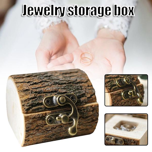 

gift wrap creative ring box wooden handmade crafts rustic jewelry storage holder personalized wedding gifts for engagement in stock