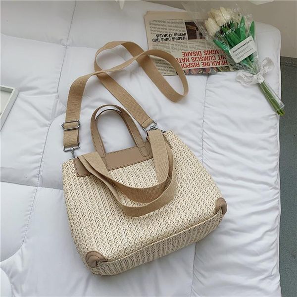 

evening bags summer fashionable straw 2021 casual larger capacity crossbody shoulder women all-match purses and handbags bolsos