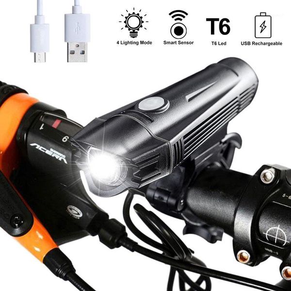 

bike lights usb rechargeable front light t6 led mountain 4 modes bicycle headlight cycling torch1