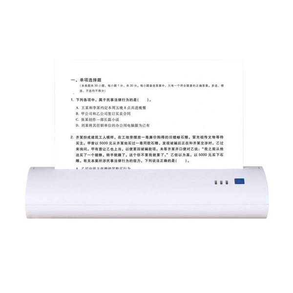 

portable wireless wifi office file document student homework test paper picture take p a4 mini thermal printer