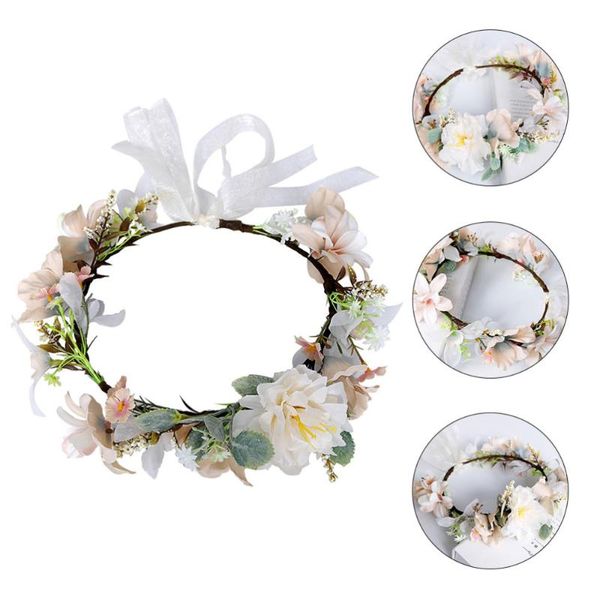 

1pc delicate wreath camellia headbands floral hairbands p prop for party