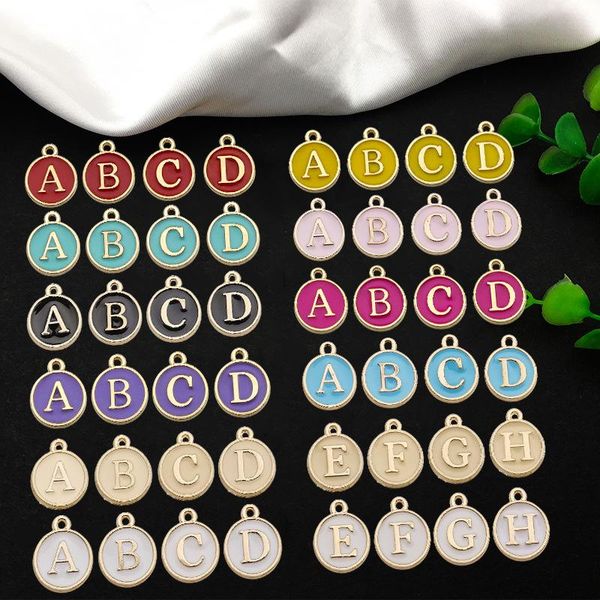 

charms 26 letter pendant oil drop alloy a to z initial for necklace ladies birthday diy jewelry gifts, Bronze;silver