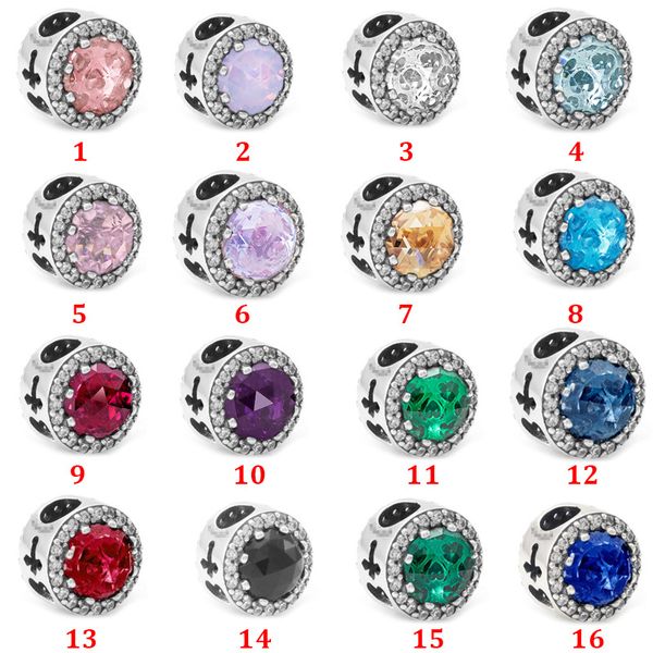 Echtes 925er-Sterlingsilber, passend für Pandora-Armbänder, Opal-Kreuz, schwarzer Katzenaugen-Stil, Anhänger, Perlen, Liebesherz, blauer Crysta-Charm für DIY-Perlen-Charms