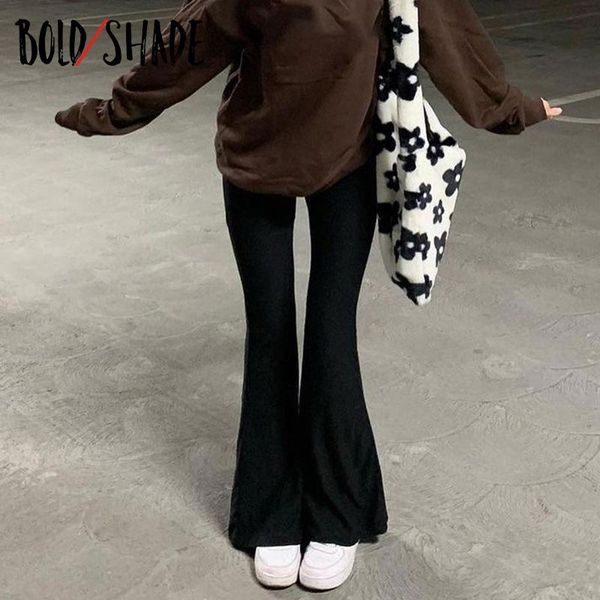 

women's pants & capris bold shade grunge 90s urban style boot cut high waist black vintage skinny fashion indie casual for women trouse, Black;white