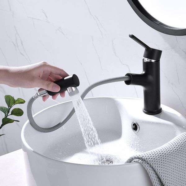 

bathroom sink faucets black pull out basin cold and faucet mixer water tap with sprayer dual spout color
