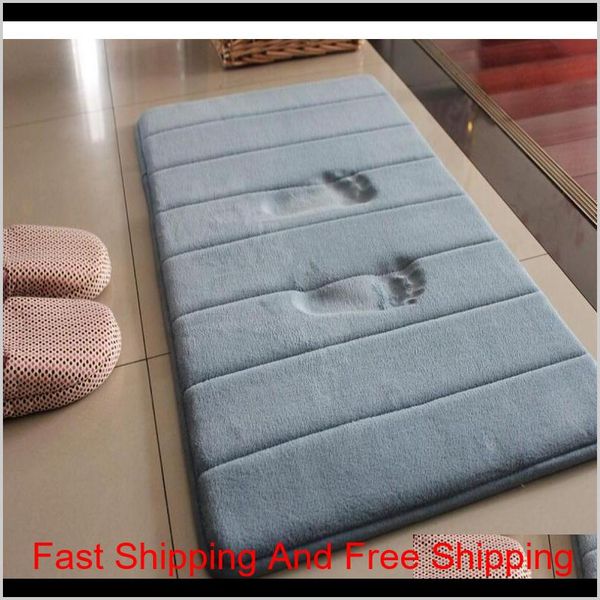 

40*60cm bath mat bathroom carpet water absorption rug shaggy memory foam bathroom mat set kitchen door floor tapis salle de bain 4sql1 whumc