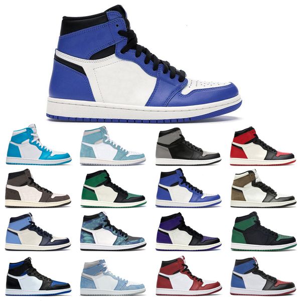 

1s man's basketball shoes turbo green hyper royal dark mocha obsidian tie dye court purple bred toe cactus jack chicago shadow twist un