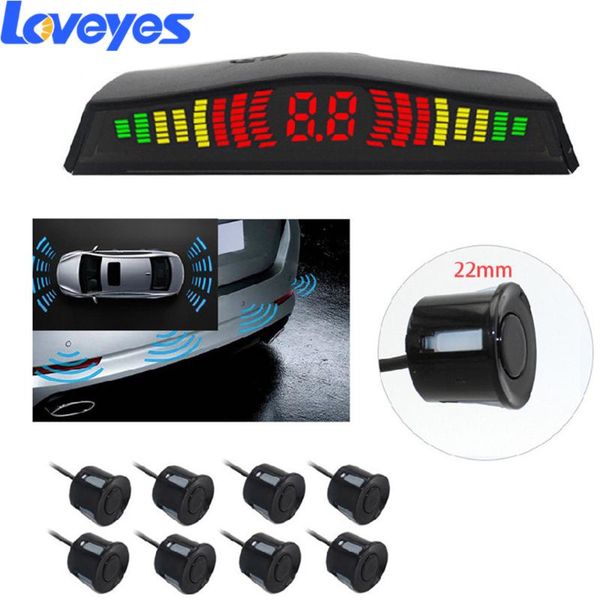 

car rear view cameras& parking sensors radar monitor detector system reversing buzzing voice sound alert indicator probe sensor pz304