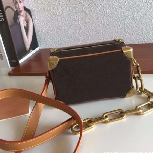 

7a+luxury billetera de diseÃ±ador zipper wallet womans handbags classic mini soft trunk chains genuine leather bag bags sac luxe