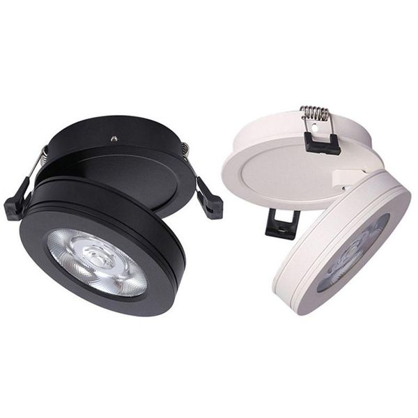 

ceiling lights slim led embedded down lamp,foldable and 360 degree rotatable built in cob spot light recessed downlight room lampara