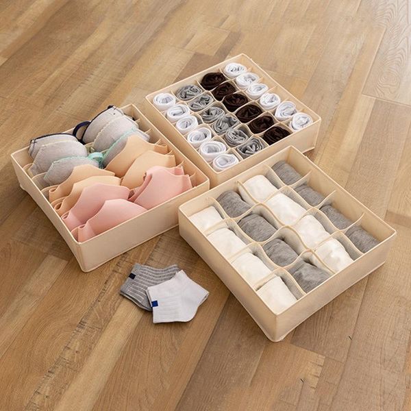 

storage drawers portable bra underwear box oxford cloth tie organizer foldable home closet for bra/underware/socks