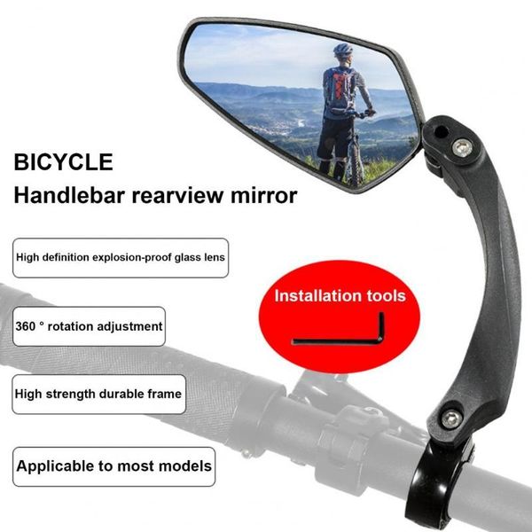 

bike groupsets rear mirror 360 degrees rotating adjustable base aluminum alloy universal bicycle view wide angle for cycling