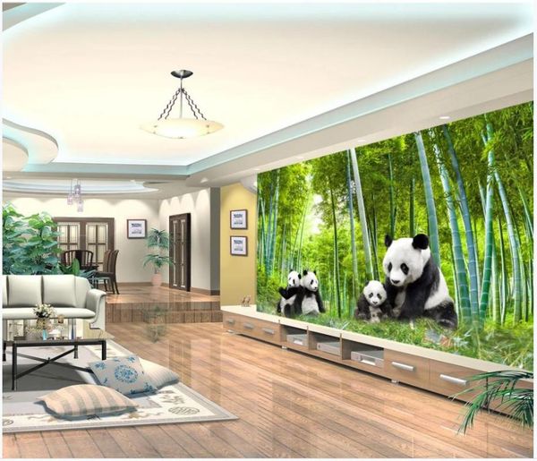 

wallpapers custom po wallpaper for walls 3 d murals panda mural bamboo forest landscape painting background wall papers