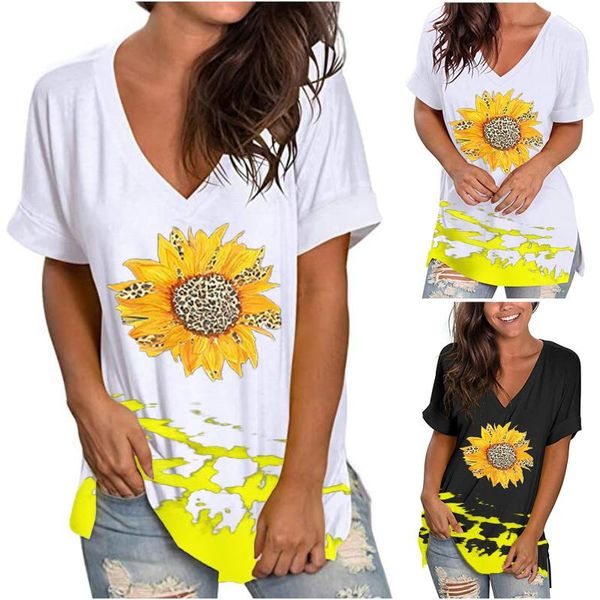 

women's blouses & shirts ladies women for v-neck short sleeve summer causal loose top, White