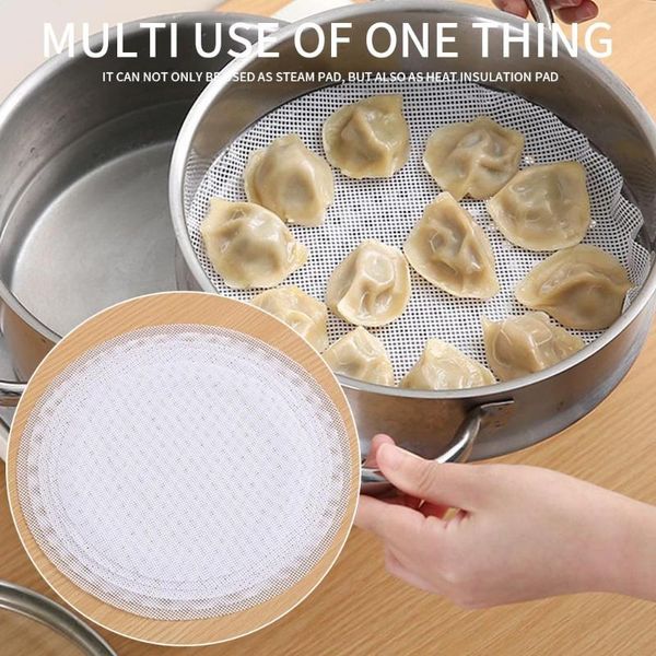 

mats & pads saingace non-stick pan table mat 24cm / 26cm 28cm 30cm 32cm silicone steamer cloth drop ship 2021