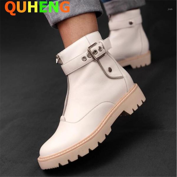 

boots 2021 women genuine leather shoes for autumn woman casual botas mujer female ankle1, Black