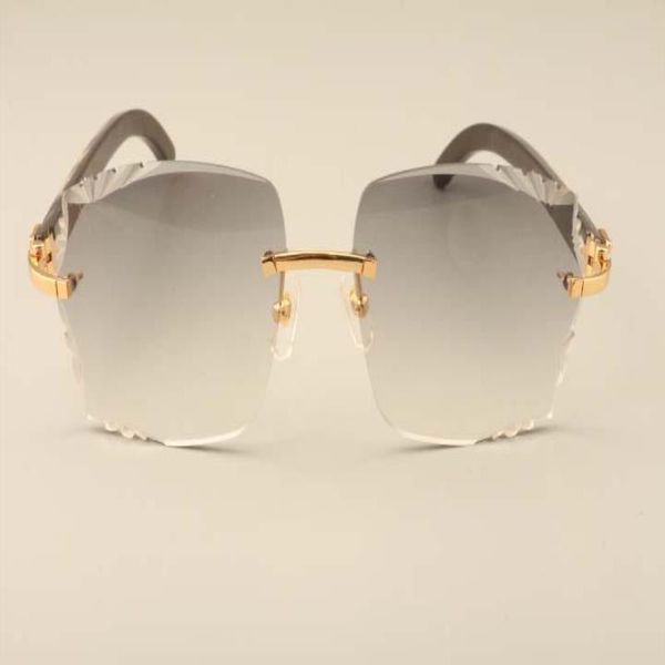 

engraving new sunglasses luxury high-end sunglasses3524014natural blackpattern fashion horn direct name lens, private custom,carved fac kuso, White;black