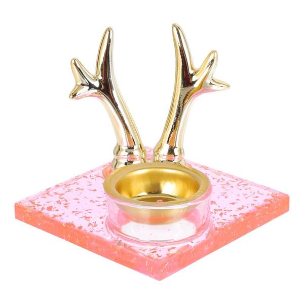 

candle holders 1pc golden resin candlestick european simple table-furnace