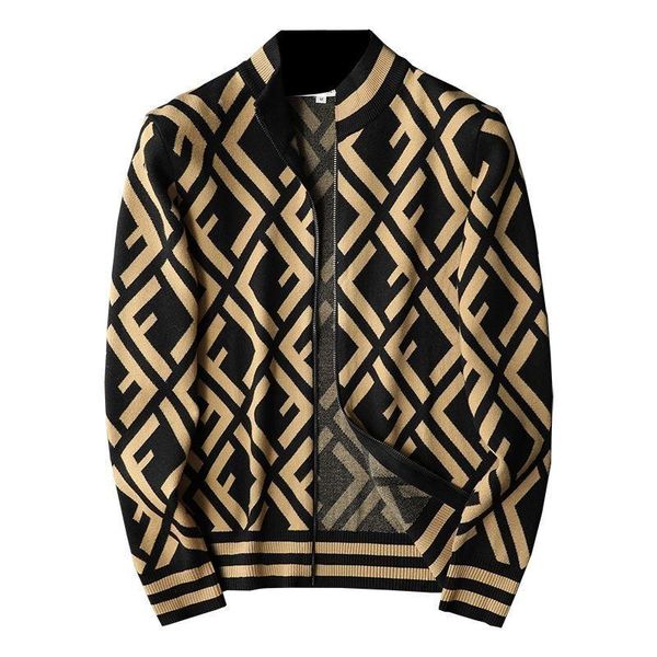 

mens knitted cardigan european station custom fashion korean zipper sweater mens jacket, White;black