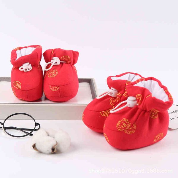 

walker toddler shoes 0-6 months autumn and winter baby cotton warm born happy red