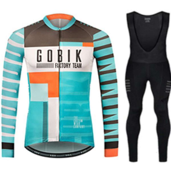 

long sleeve gobik cycling suit, Black;brown