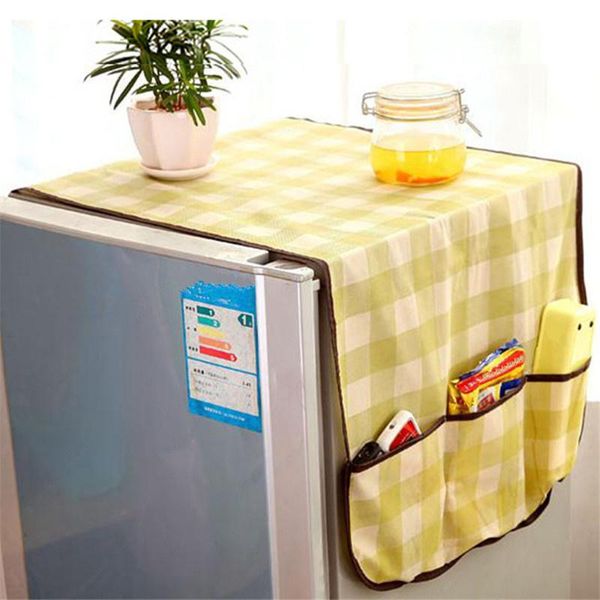 

storage boxes & bins 2pcs refrigerator cover home non-woven fabric remote control small items dust organizer microwave oven lid