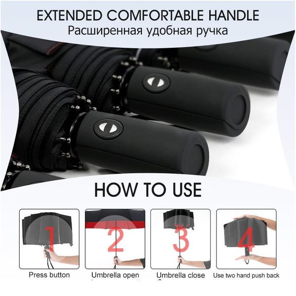 

windproof double matic folding umbrella female male ten bone car luxury large business umbrellas men rain women gift jlldsm