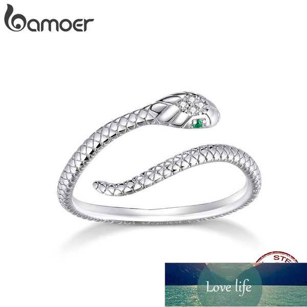 

bamoer sterling silver platinum plated adjustable ring green zircon retro textures fashion jewelry scr666 factory price expert design qualit