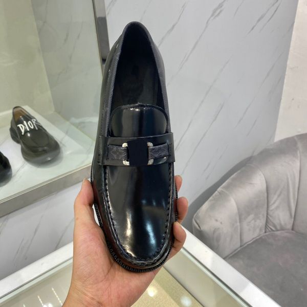 

men dress shoes 2022 fashion designer casual business platform oxfords classic men brand outdoor genuine leather shoes size 38-45, Black