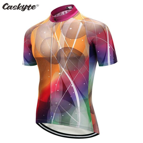 

racing jackets 2021 men cycling jersey multicolor short sleeve clothing summer bicycle clothes mtb/road bike wear, Black;red