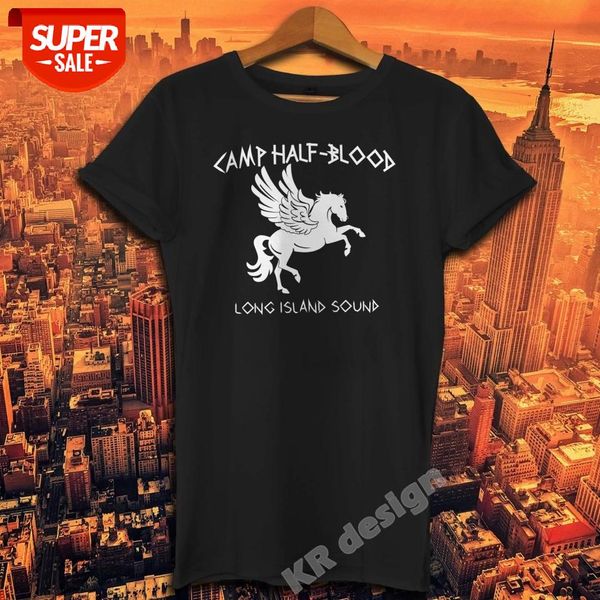 

sunfiz yf camp half blood t-shirt percy jackson movie shirt long island sound greek demi god tee shirt heroes of olympus #dd8n, White