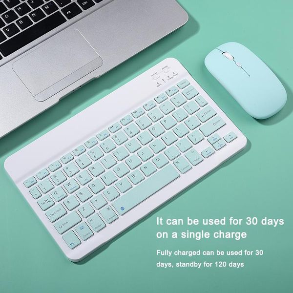 

keyboard mouse combos 10 inch noiseless wireless and set bluetooth rechargeable for ipad phone