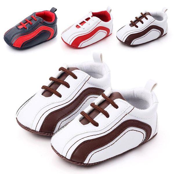 

first walkers baby sport shoes infant anti-slip pu leather walker sneaker soft soled born for 0-18m