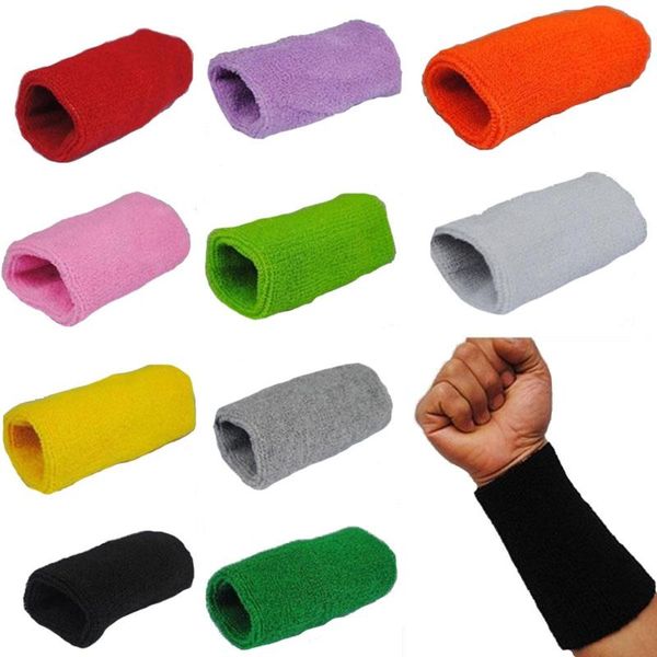 

15cm 1pc soft sports cotton sweatband wrist support wristband, Black;red