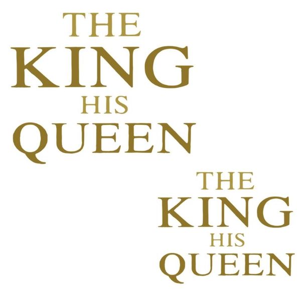 

the king his queen patches t-shirt press heat transfer sticker iron on appliques