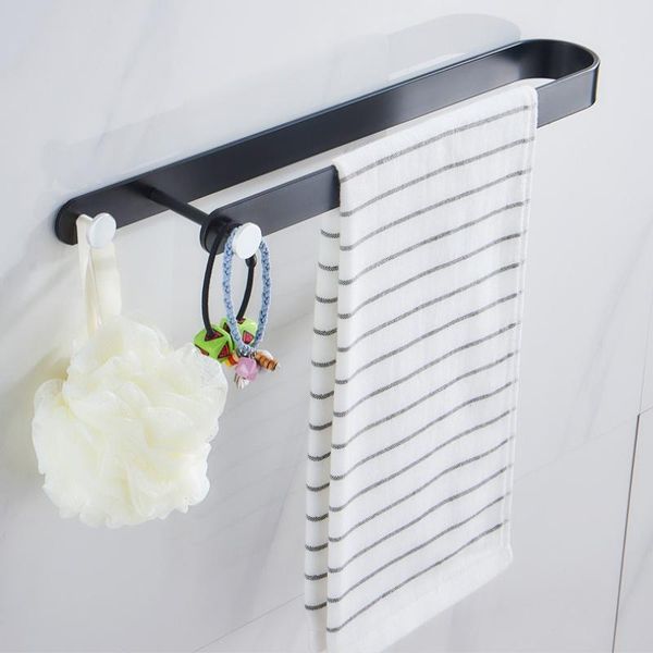 

towel racks 55cm wall mounted rack aluminum holder hanging bar shelf for bathroom organizer kitchen storage high quality