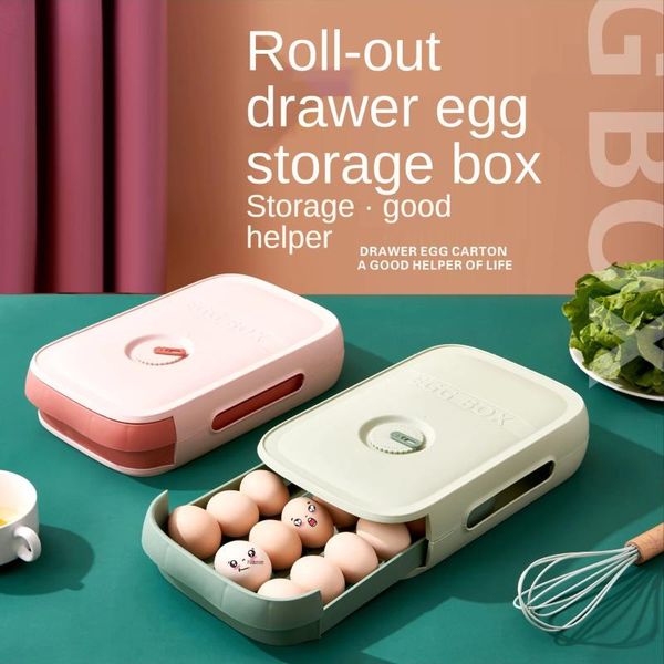 

storage bottles & jars 2021 refrigerator egg box kitchen drawer type holde boxes fresh keeping dumpling household