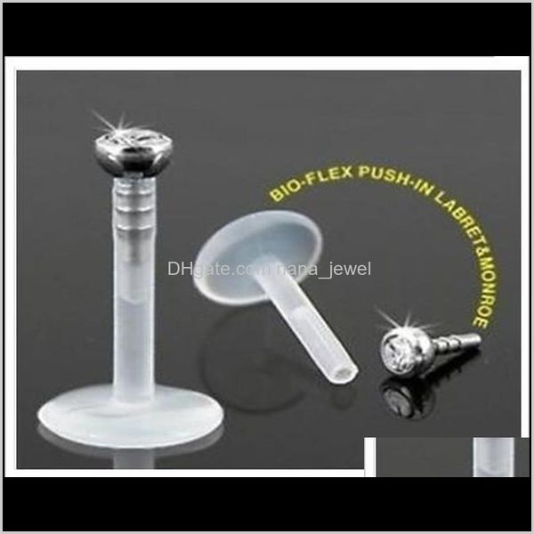 

cf109 shipping ,wholesale 30pcs/lot body jewelry acrylic internally threaded lip labret ring lip stud u9ygn dqbqg, Black