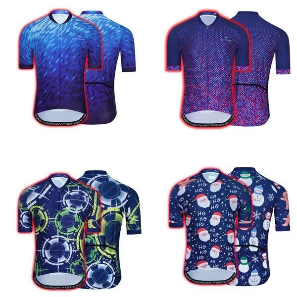 

racing jackets 2021 keyiyuan cycling jersey men team summer short sleeve bicycle clothing sapatilha mtb, Black;red