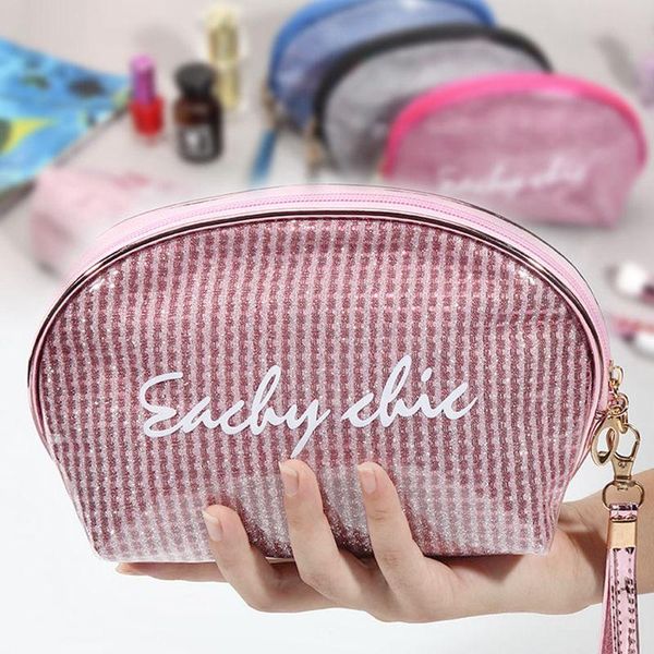 

waterproof transparent cosmetic storage bag travel portable toiletry bag storage large capacity